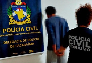 Um dos envolvidos preso pela Polícia Civil (Foto: Polícia Civil)