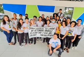 Na manhã desta terça-feira, 13, os estudantes da Escola Ana Libória estiveram na sede da Setrabes para apresentar o projeto (Foto: Ascom/Setrabes)