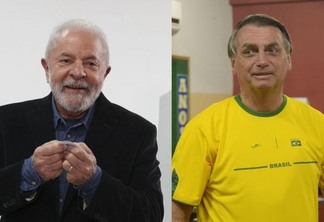 Lula e Bolsonaro durante votação no primeiro turno (Foto: Rovena Rosa/Tomaz Silva/Agência Brasil)