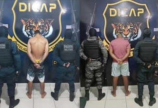 Suspeitos foram levados à sede da Dicap - Foto: Divulgação/PMRR