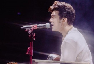 O cantor Luan Santana durante apresentação (Foto: Instagram Luan Santana)