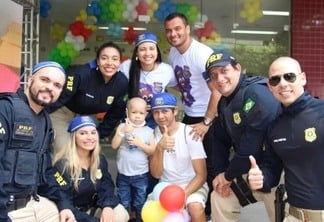 Polícia Rodoviária Federal realiza mais uma edição da campanha "Policiais contra o câncer infantil" (Foto: Divulgação)