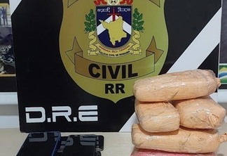 Droga foi apreendida e levada à delegacia - Foto: Divulgação/PCRR