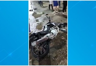 Motocicleta sofreu danos por conta do acidente (Foto: Reprodução)