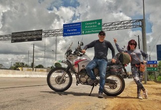 Wolter Borges e Arielle Fim percorrem o Brasil em uma Ténéré 250 (Foto: Arquivo Pessoal)