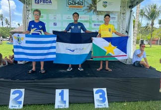 Ruan Solidade chegou na 3ª colocação na manhã deste domingo, 4, com o tempo de 1h08min39seg na prova de 5km realizada na Praia de Inema Salvador-BA