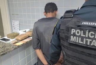 A prisão foi efetuada pelo Núcleo de Proximidade da Polícia Militar (Foto: Divulgação)