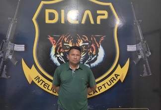 Homem foi levado à sede da Divisão de Inteligência e Captura (Dicap) - Foto: Divulgação/PMRR