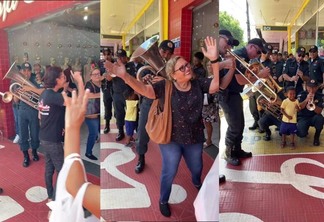 Público interagiu com a banda nas ruas do Centro - Foto: Reprodução