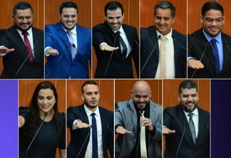 Os novos deputados estaduais que integram comissão de representação da ALE-RR (Fotos: Nilzete Franco/FolhaBV/Montagem)