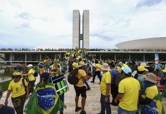 Invasão bolsonarista radical aos três Poderes, em Brasília (Foto: Marcelo Camargo/Agência Brasil)