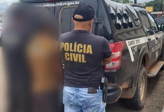 Os dois presos foram conduzidos até a sede da Delegacia do Cantá (Foto: Divulgação)