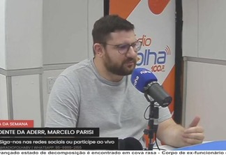 Marcelo Parisi, presidente da ADERR - Imagem: Reprodução/YouTube/Rádio Folha 100.3
