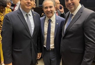 Duda Ramos com o presidente do MDB Baleia Rossi e com o presidente da Câmara Arthur Lira