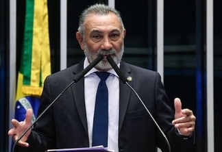 Telmário Mota em discurso no Senado Federal (Foto: Divulgação)