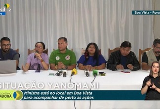 Ministra Sônia Guajajara está em Roraima para acompanhar as ações de apoio ao povo Yanomami - Imagem: Reprodução/TV Brasil