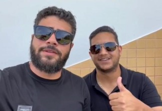 Dupla Henrique e Juliano grava vídeo em apoio ao Mundão (Foto: Reprodução)