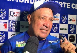 Chiquinho Viana durante entrevista coletiva após a partida (Foto: Juliana Mourão - Folha BV)