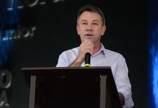 O governador Antonio Denarium durante a inauguração do novo bloco do HGR, em março de 2022 (Foto: Nilzete Franco/FolhaBV)