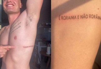 Influencer tatuou frase com pronúncia correta de Roraima e compartilhou nas redes sociais- Foto: Reprodução/Instagram