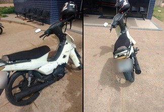 A moto foi furtada da residência da mãe do rapaz de 23 anos na noite da última quarta-feira, 1º de março, conforme contou a mulher à PMRR. (Foto: reprodução/PMRR)