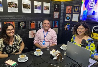 Karen Telles e Doan Rabello foram os convidados da 31° edição do podcast Coffee Pub (Foto: Divulgação)