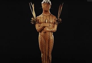 Estatueta é representada na divindade Omama, criador e guerreiro da Amazônia e do povo Yanomami. (Foto: reprodução/Urihi Associação Yanonami)