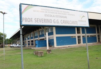 Fachada da Escola Severino Cavalcante (Foto: Arquivo Folha BV)