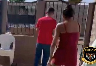 Vídeo mostra o momento da prisão da foragida (Foto: Reprodução)