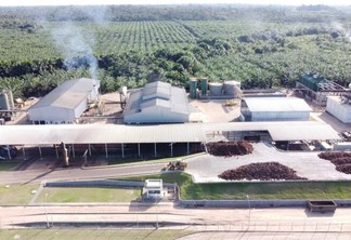 Vista aérea da usina da BBF, instalada em São João da Baliza, Sul de Roraima (Foto: Brasil Biofuels)