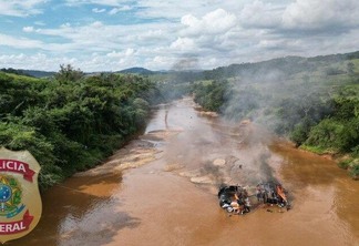 Operação ocorreu no leito do Rio Paraopeba, no município de Belo Vale, em Minas - Foto: PF