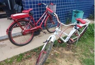 Bicicleta da vítima e a utilizada no roubo (Foto: Divulgação)
