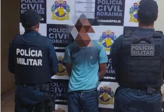 Homem foi detido nessa segunda-feira (24) - Foto: Divulgação/PMRR