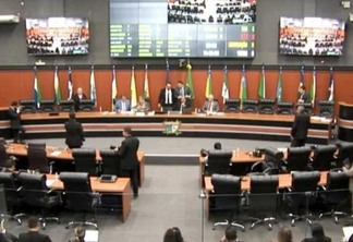 O plenário Noêmia Bastos Amazonas, da Assembleia Legislativa de Roraima, nesta terça-feira (Foto: Reprodução)