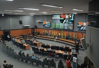 O plenário Noêmia Bastos Amazonas, da Assembleia Legislativa de Roraima (Foto: Jader Souza/SupCom ALE-RR)