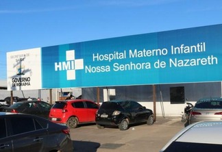 Estrutura improvisada do Hospital Materno Infantil Nossa Senhora de Nazareth (Foto: Nilzete Franco/FolhaBV)