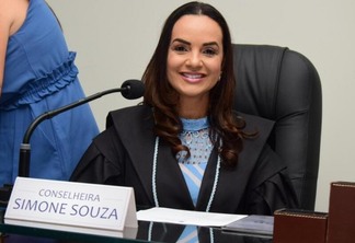 A primeira-dama e nova conselheira do Tribunal de Contas do Estado, Simone Denarium (Foto: Nilzete Franco/FolhaBV)