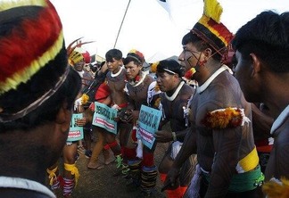 Indígenas protestam contra aprovação do PL conhecido como marco temporal - Foto: Divulgação