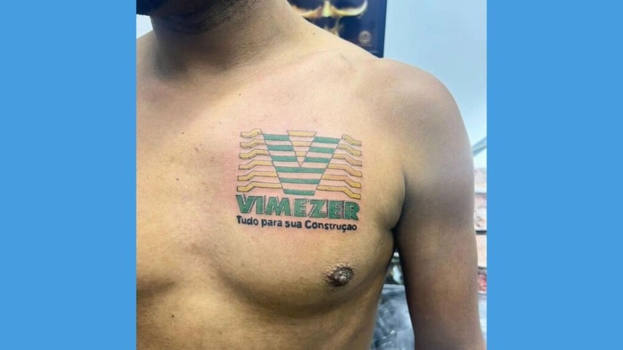 Tatuagem com a logo da empresa aconteceu após promoção de cargo, diz Isaías - Reprodução/Instagram/isaiascostajr