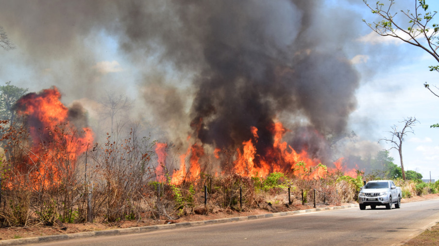 Apesar da redução, Roraima ainda está com previsão de risco de fogo em alto a crítico (Foto: Nilzete Franco/FolhaBV)