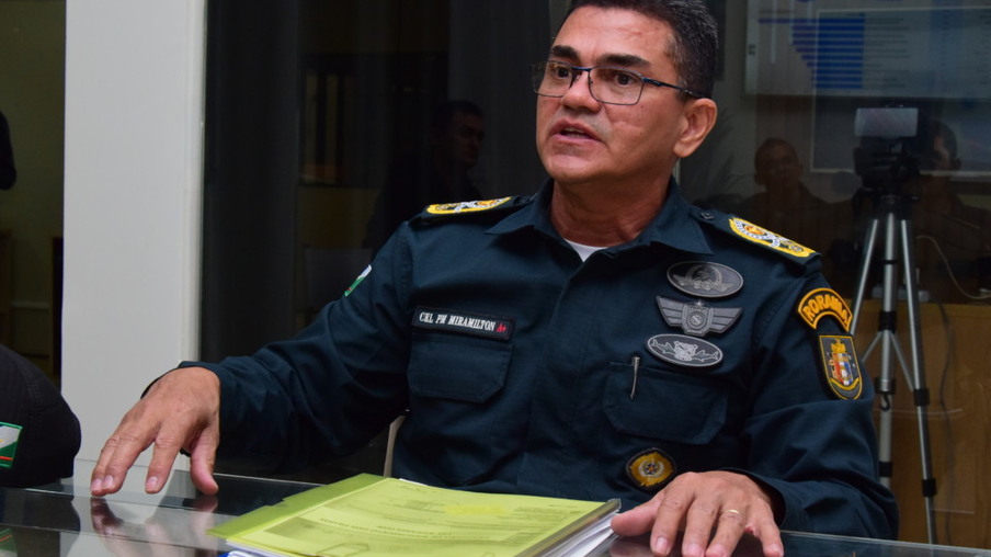 O comandante-geral da Polícia Militar, coronel Miramilton Goiano de Souza (Foto: Nilzete Franco/FolhaBV)