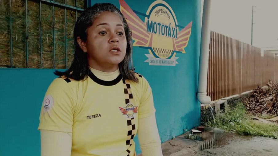 Tereza é a única mulher a presidir uma cooperativa de mototaxistas no Estado. Foto: Divulgação