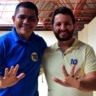 O candidato a prefeito Wagner Nunes e seu vice Irmão Max (Foto: Nilzete Franco/FolhaBV)