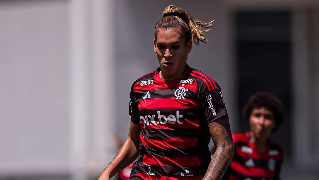 A atacante roraimense Vitória Almeida em estreia pelo Flamengo contra o Vasco, na abertura da Copa Rio Feminina (Foto: Paula Reis/Flamengo)